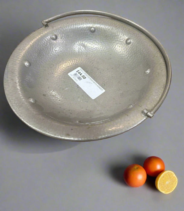 SMALL PEWTER DISH WITH HANDLE