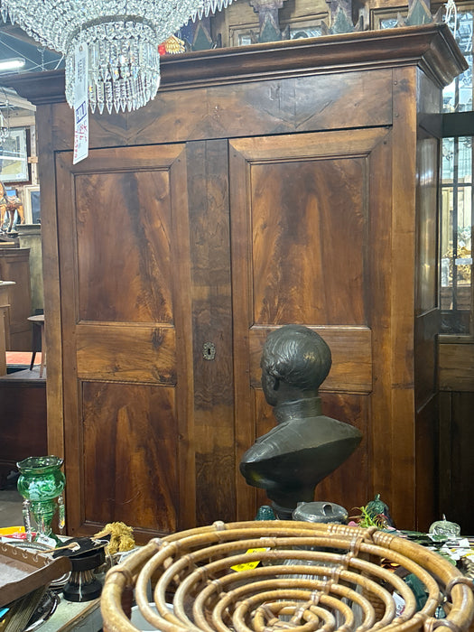 PEGGED LOUIS PHILLIPE WALNUT ARMOIRE - AS FOUND