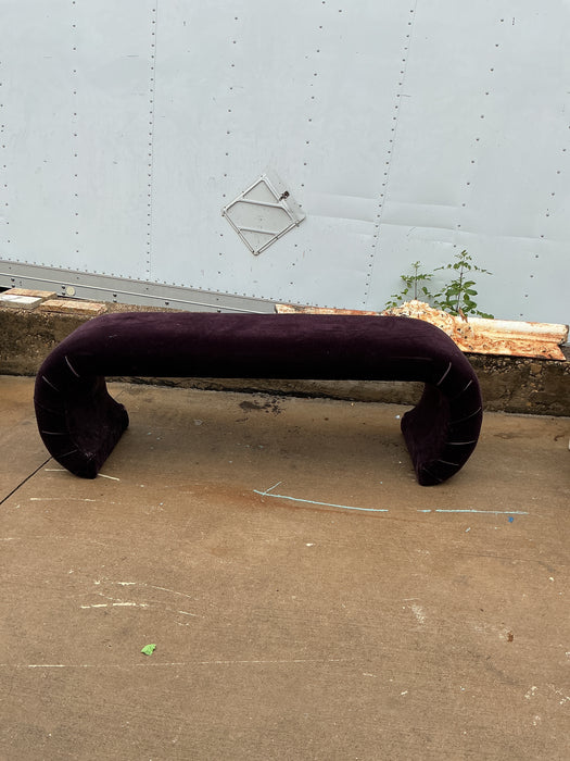 CURVED UPHOLSTERED MODERN BENCH