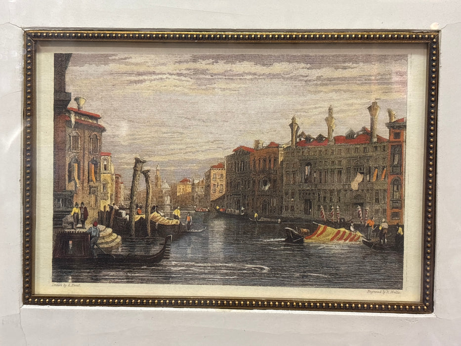 SMALL PRINT OF VENICE CANAL IN MEDIUM FRAME