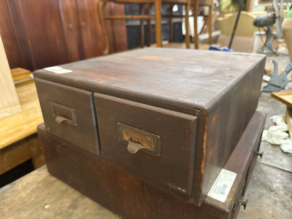 LIGHT OAK CARD DRAWERS