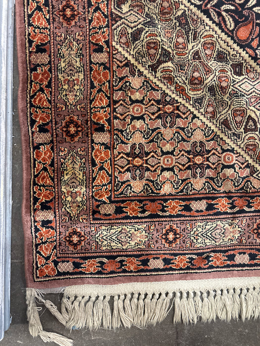 SMALL BLACK, ORANGE AND PURPLE TURKISH CARPET