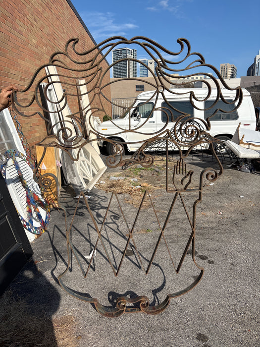 LARGE SCROLLED WROUGHT IRON PANEL