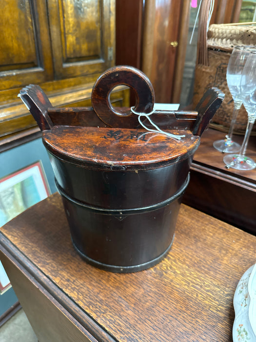 WOODEN CHINESE RICE BUCKET