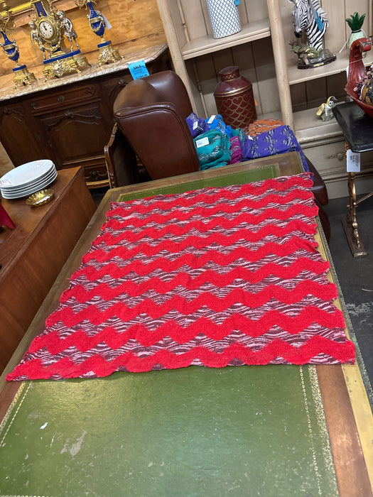 LARGE RED EARLY 1980S ITALIAN MISSONI FABRIC FROM NEIMAN MARCUS 1 OF 4