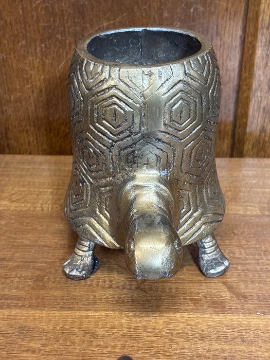 BRASS TURTLE PLANTER