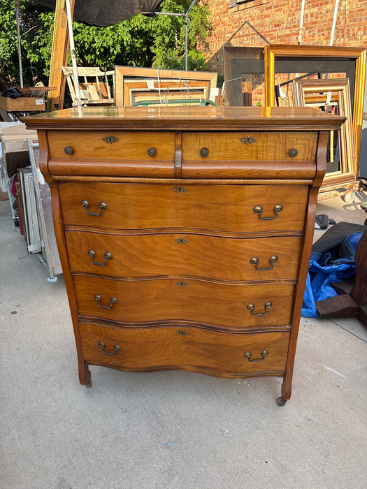 OAK AND SWEET GUM AMERICAN HIGHBOY - AS FOUND