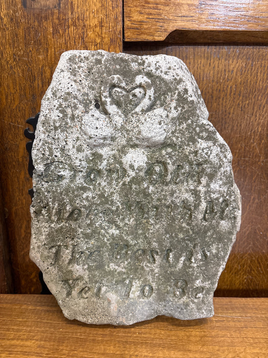 REPRODUCTION ROCK FRAMGENT WITH WRITING