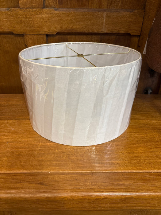 PAIR OF WHITE CYLINDER SHADES