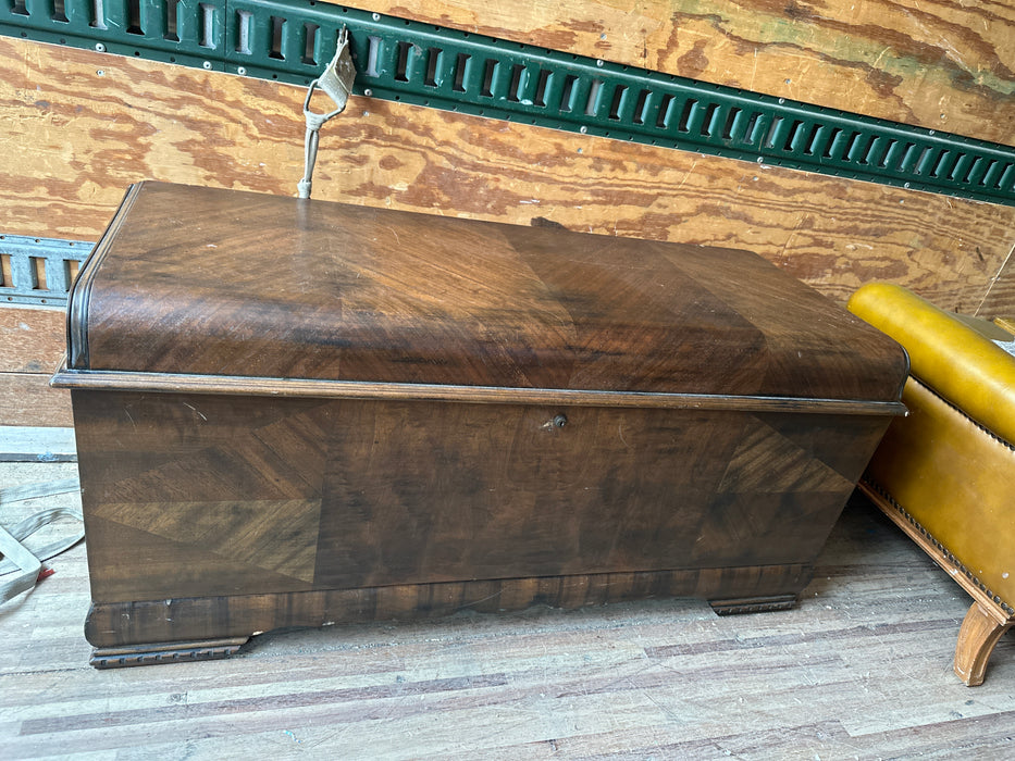 WALNUT WATERFALL CEDAR CHEST