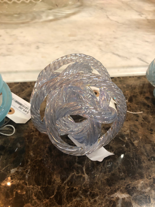 ART GLASS OPEN SPHERE AS FOUND