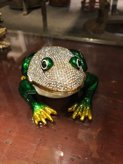 LARGE JEWELED FROG BOX