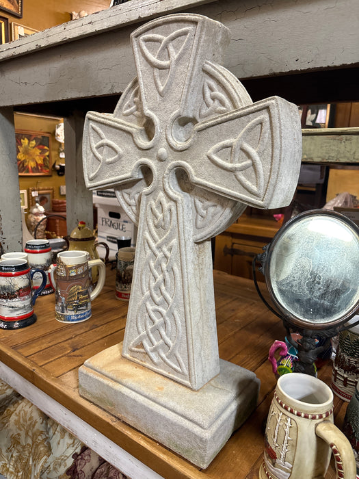 CELTIC CROSS CONCRETE GARDEN STATUE