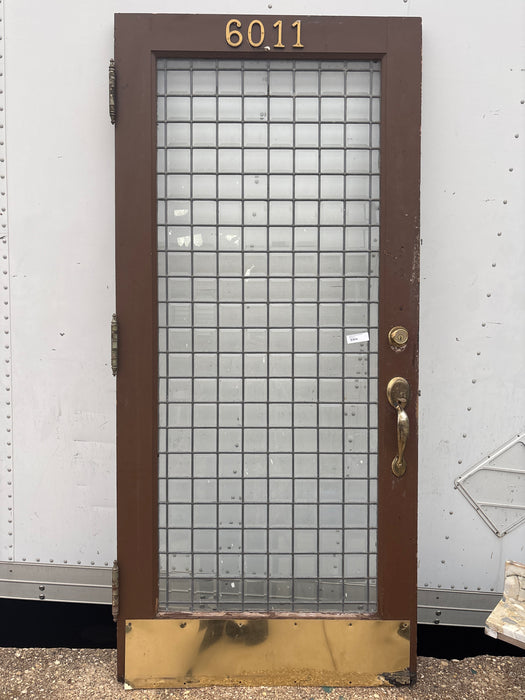 LEADED AND BEVELED GLASS DOOR