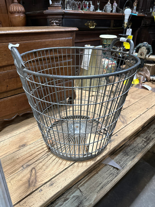 GALVANIZED WINE BASKET