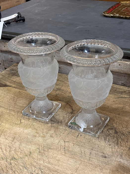 PAIR OF IRISH SHANNON CRYSTAL VASES