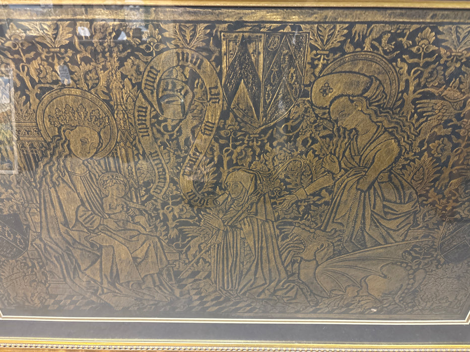 LARGE FRAMED TEMPLE RUBBING