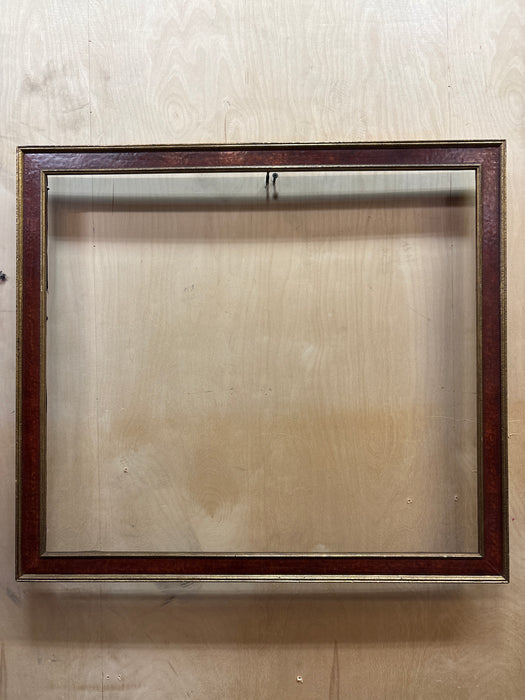 FAUX BURL AND GILT FRAME 1 OF 2