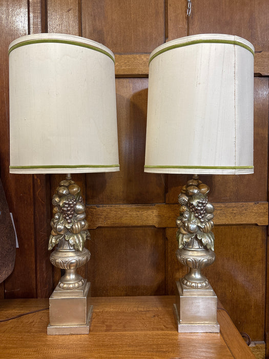 PAIR OF HOLLYWOOD REGENCY LAMPS - AS FOUND