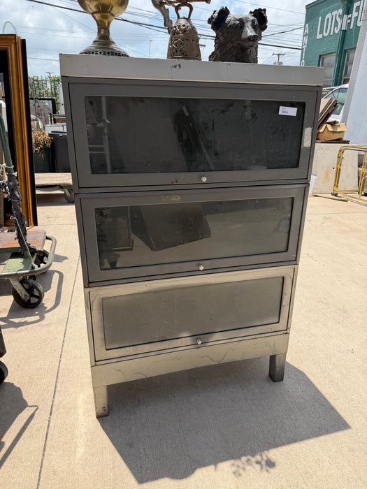 3 STACK METAL LAWYERS BOOKCASE