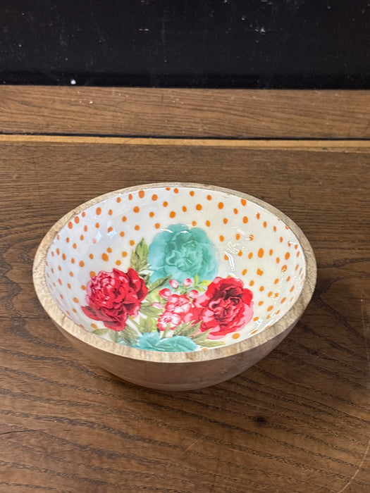 SET OF 6 PIONEER WOMAN WOOD BOWL