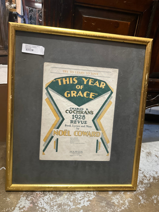 GOLD LEAF MODERN FRAME WITH NOEL COWARD MUSIC COVER