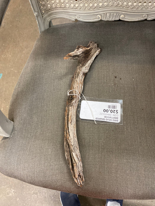 BIRD HEAD SHAPED DRIFTWOOD
