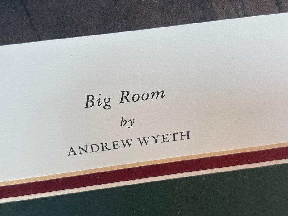 LARGE FRAMED PRINT OF “BIG ROOM” BY ANDREW WYETH