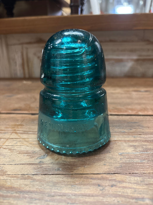 HEMINGRAY 16 GREEN GLASS INSULATOR