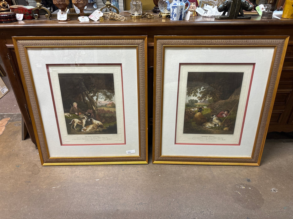 PAIR OF HUNT SCENE LITHOGRAPHS
