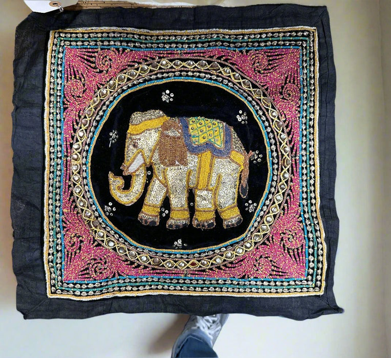 EMBROIDERED KALAGA ELEPHANT PILLOW CASE