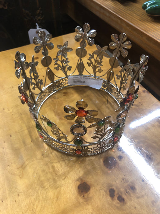JEWELED SILVER CROWN