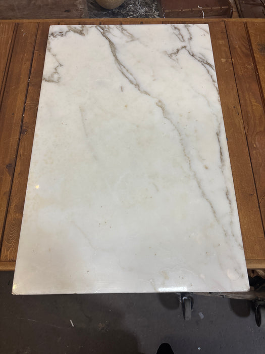 RECTANGULAR PIECE OF WHITE MARBLE