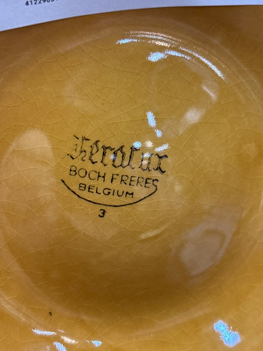 BOCH FRERES GOLD OYSTER PLATE 1 OF 8