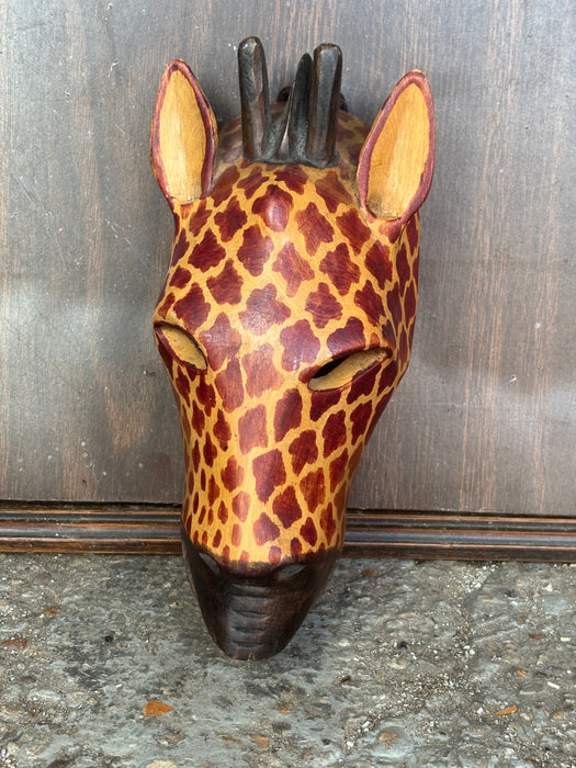 SMALL RED AND YELLOW ZEBRA MASK
