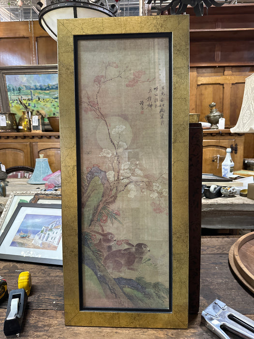 VERTICAL JAPANESE PRINT OF RABBITS