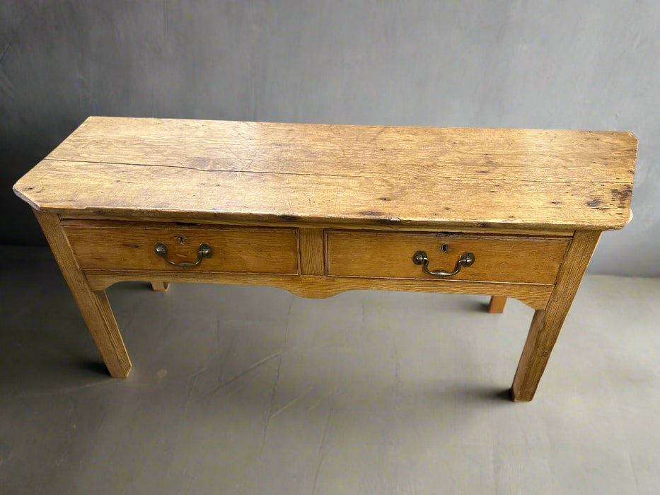 LOW PEGGED ASYMETRICAL PINE CONSOLE