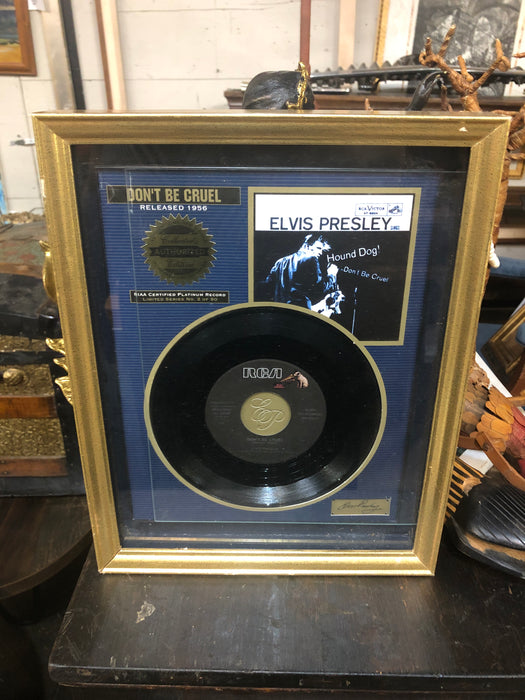 GOLD FRAMED ELVIS 45 RECORD 1956 DON'T BE CRUEL