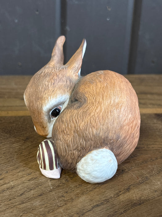 HAND PAINTED BISQUE RABBIT