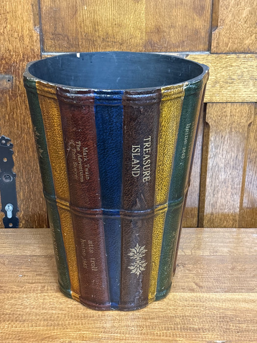 TALL BOOK THEMED TRASH BASKET