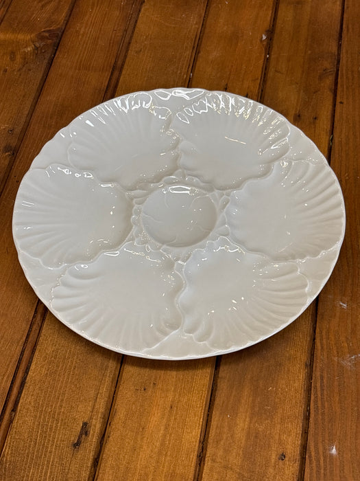 WHITE OYSTER PLATE 1 OF 8