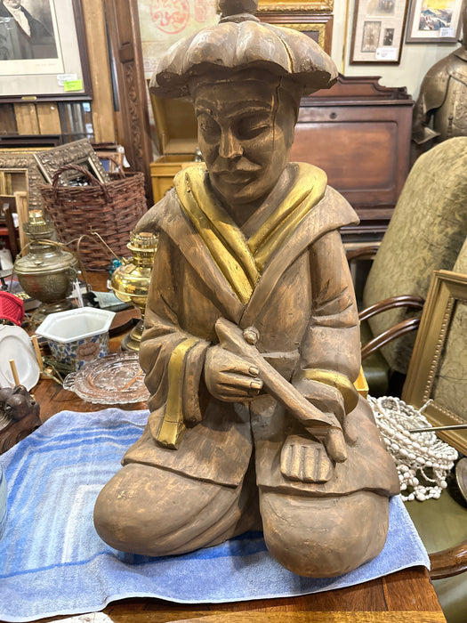 HAND CARVED ASIAN FIGURE