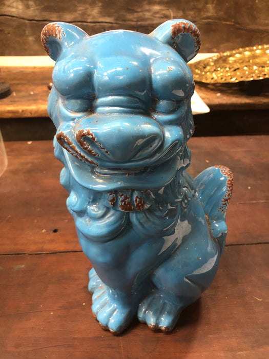 LARGE SINGLE TURQUOISE FOO DOG
