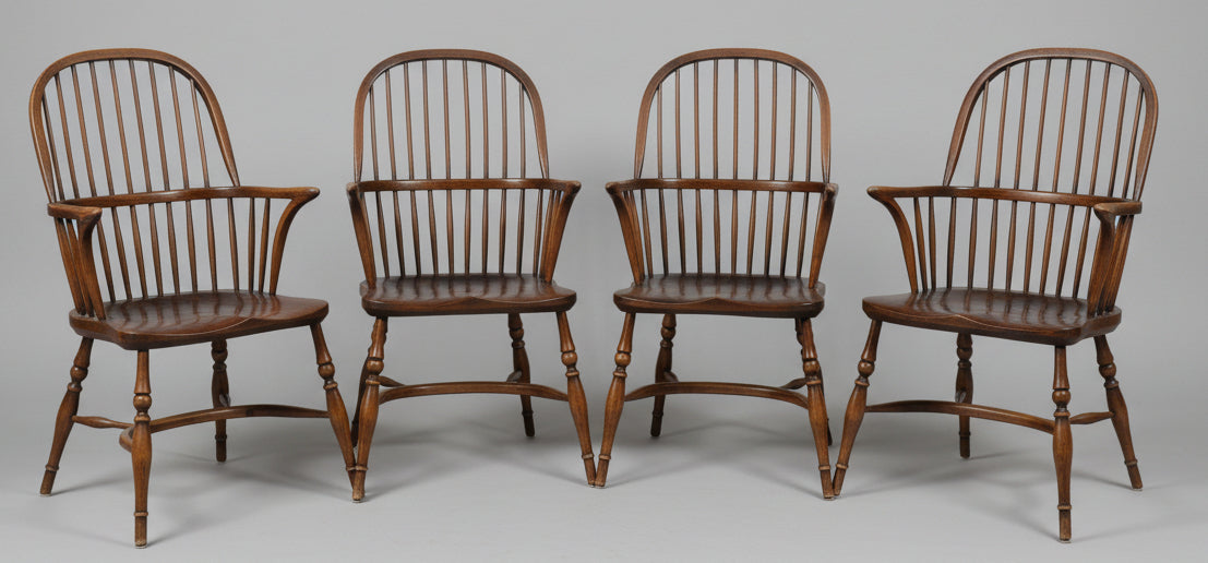 SET OF 4 WINDSOR BACK ARM CHAIRS