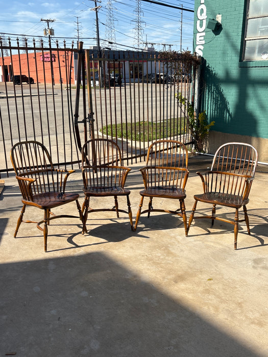 SET OF 4 WINDSOR BACK ARM CHAIRS