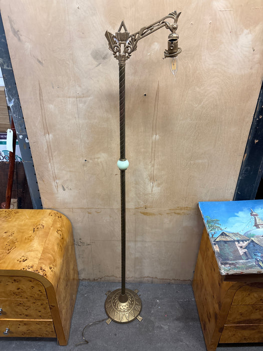 ART DECO URANIUM BALL BRIDGE LAMP
