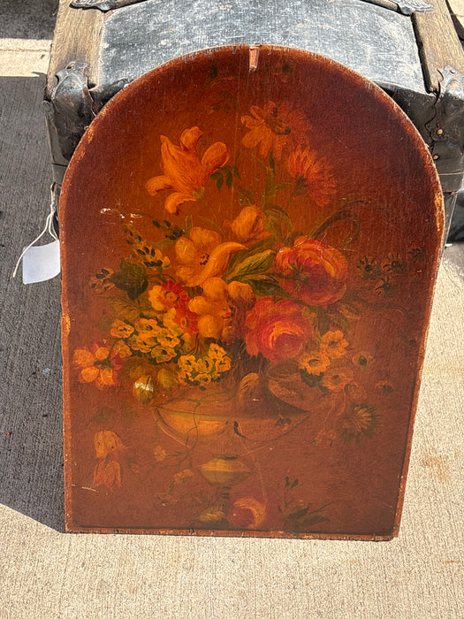 LARGE PAINTED FLORAL PANEL