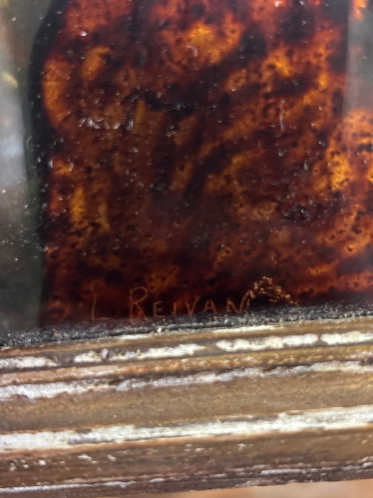 SMALL PAINTING OF PARROT ON BRANCH - SIGNED REIVAN