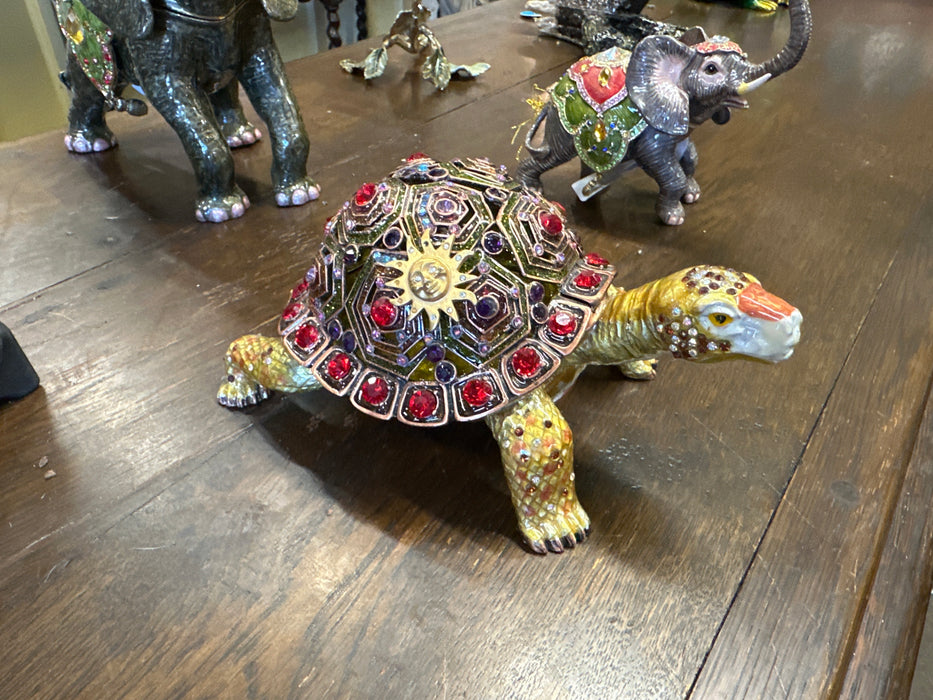 JEWELED CEIL TURTLE BOX