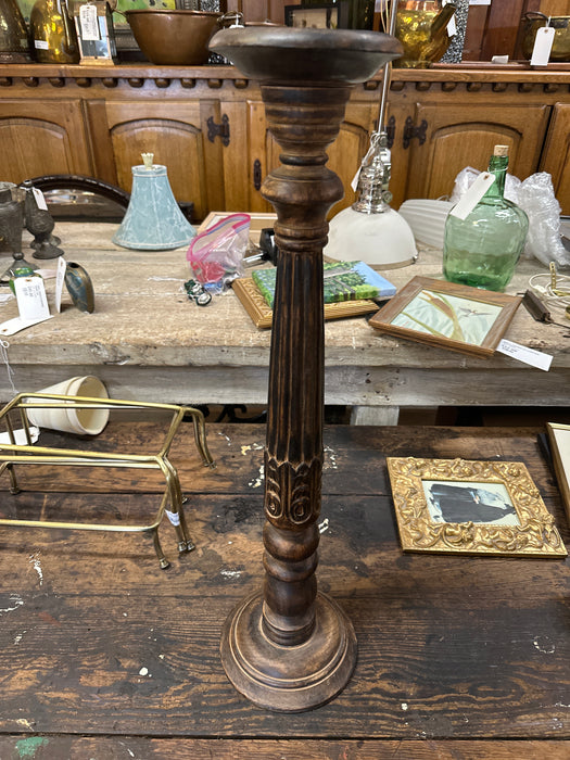 TALL WOOD CANDLESTICK